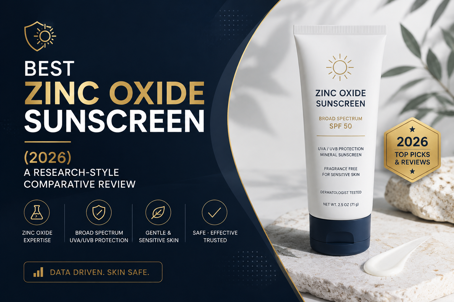 Best Zinc Oxide Sunscreen (2026): A Research‑Style Comparative Review